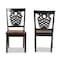 Baxton Studio Gervais Modern Two-Tone Dark Brown and Walnut Brown Finished Wood 2-PC Dining Chair Set 178-11384-Zoro - alternate 3